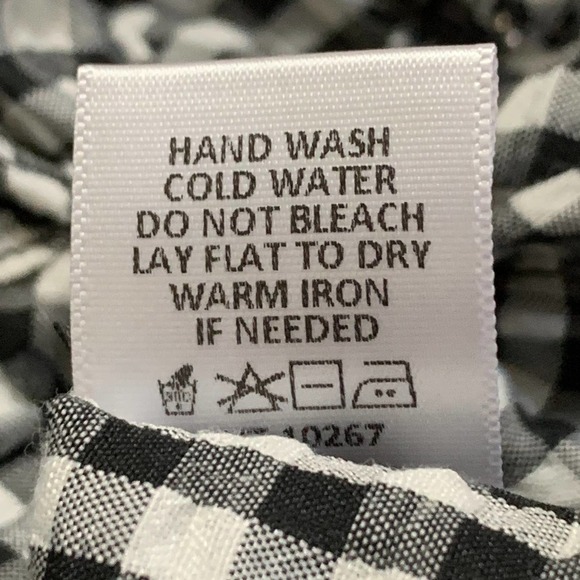 Evolutionary NWT Black White Gingham Printed Co-Ord Romper, Med - Picture 12 of 13